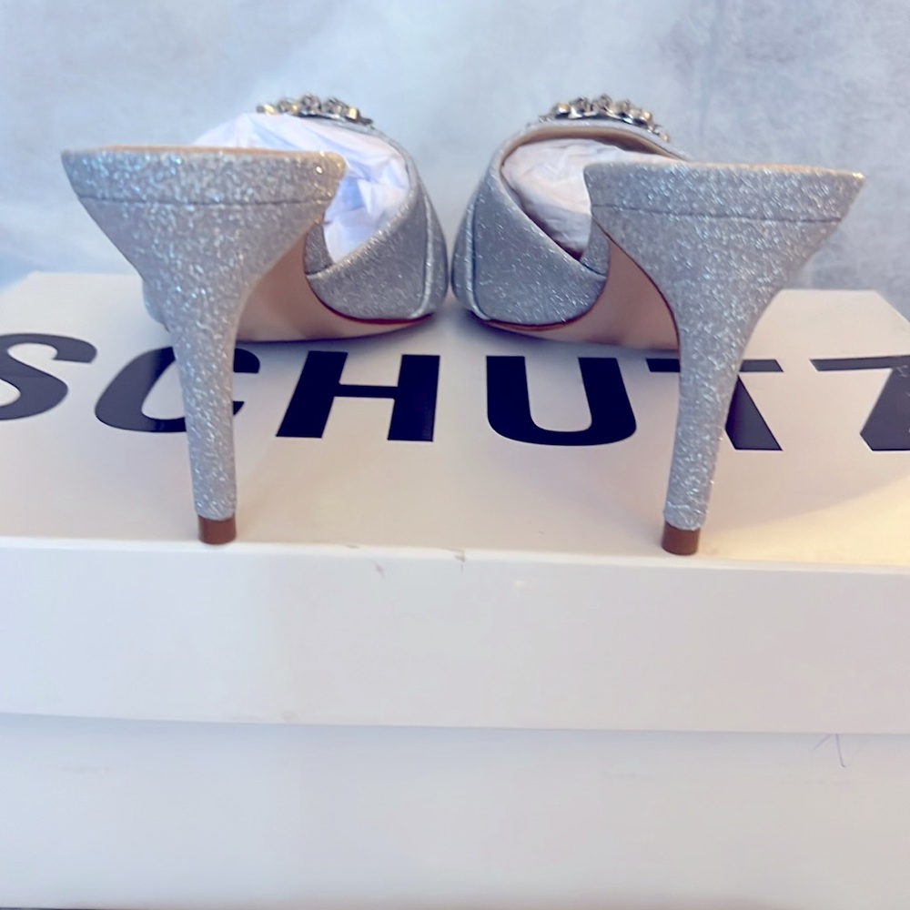 Schultz Glitter Sparkle Slide Heels - Picture 4 of 7